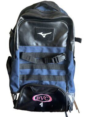 Mizuno MVP Backpack 22, Royal-Black Footwear Storage Baseball Bat Holder